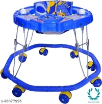 S.S Steelo Art Activity Walker With Parent Rod  (Blue) - Standard, Blue, Cotton, Baby Mattresses, Multipack:1
